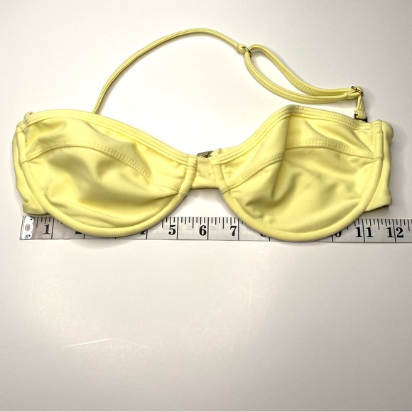 Tori Praver Swimwear Yellow Halter Bikini Top - Picture 6 of 7